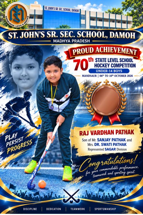 Proud Moment for St. John’s Sr. Sec. School, Damoh
